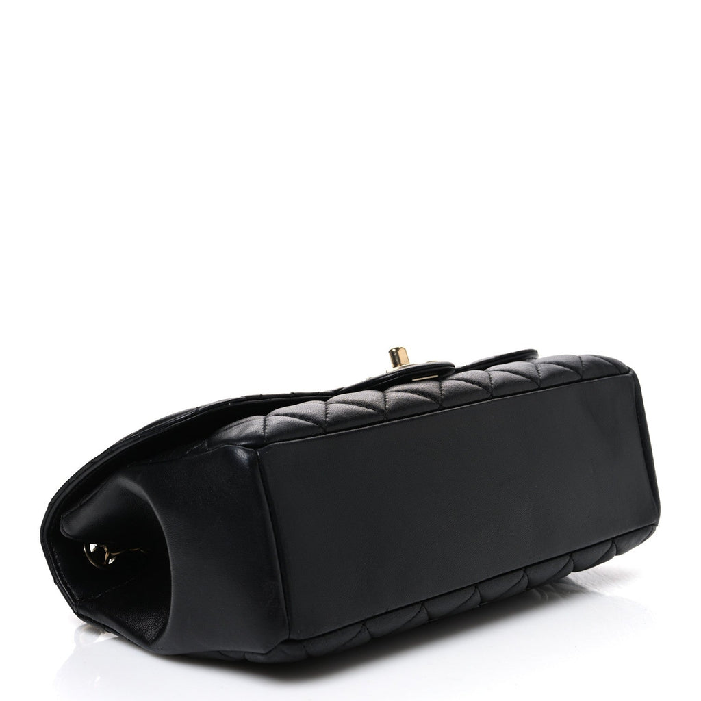 Lambskin Quilted Medium Mademoiselle Chic Flap Black
