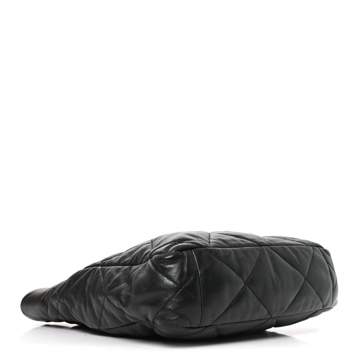 Lambskin Quilted Large Chanel 19 Shopping Tote Black