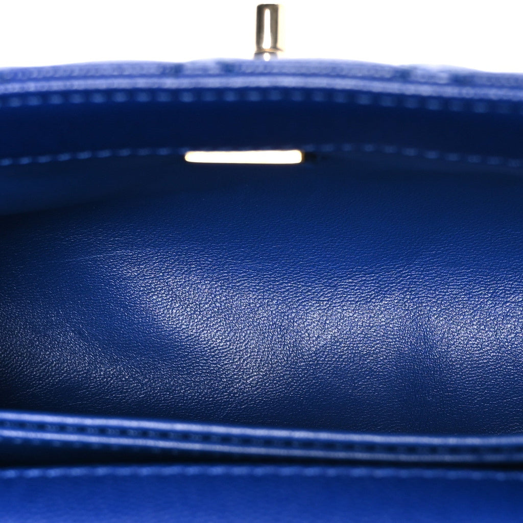 Caviar Quilted Mini Coco Handle Flap Blue