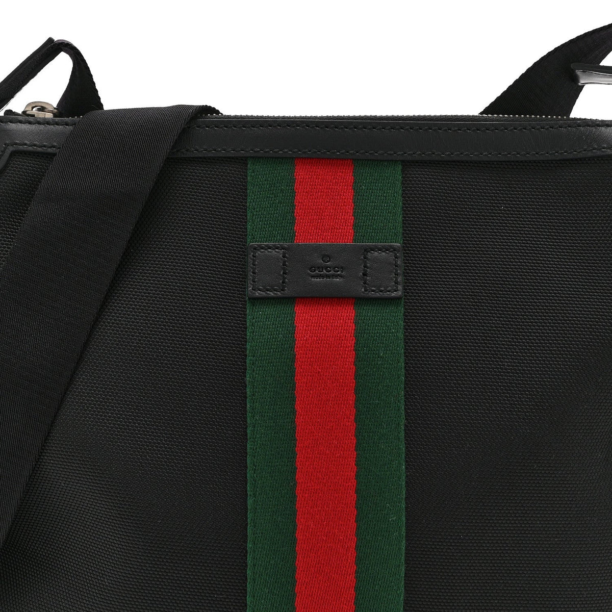 Techno Canvas Web Messenger Bag Black