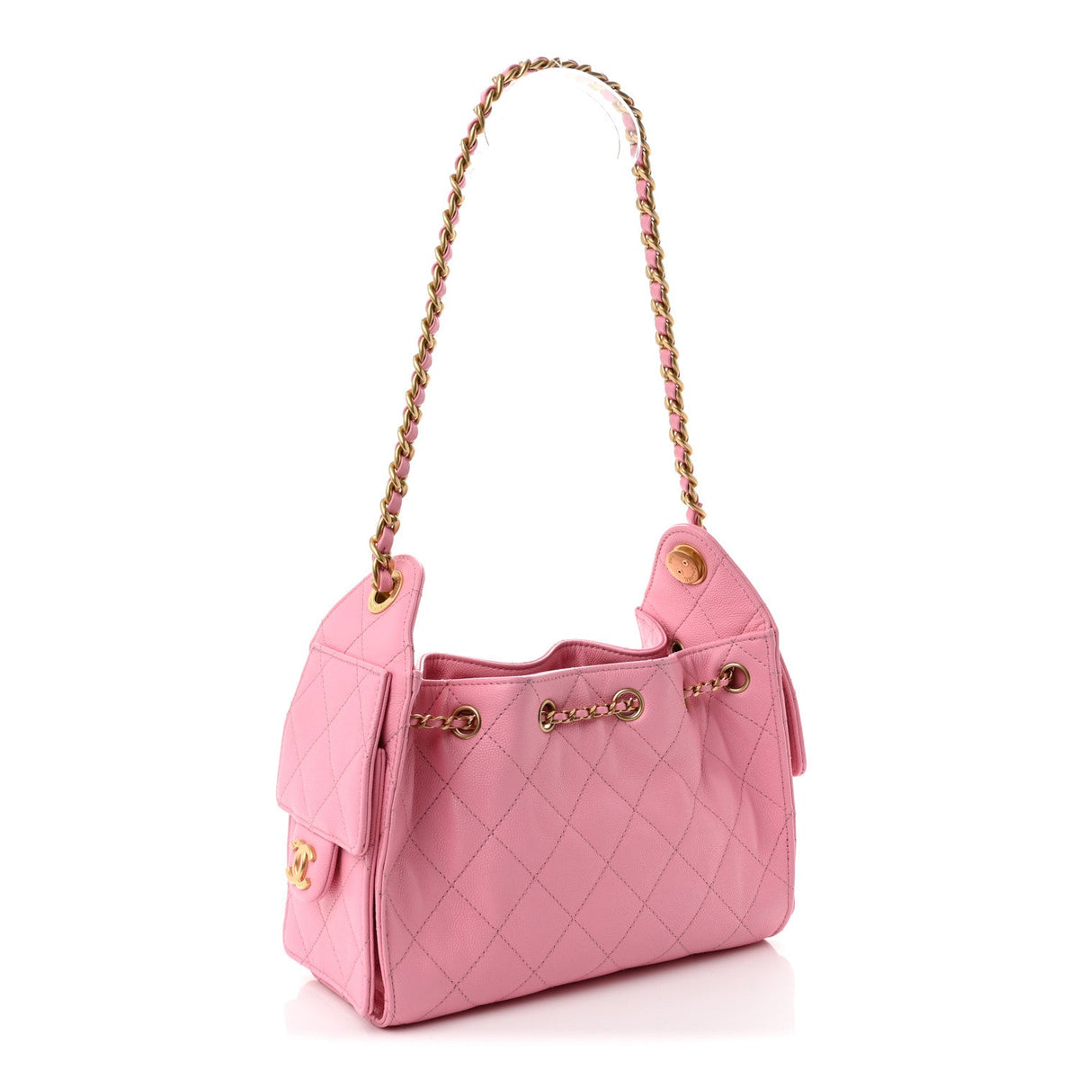Caviar Quilted Mini Chanel 25 Handbag Light Pink
