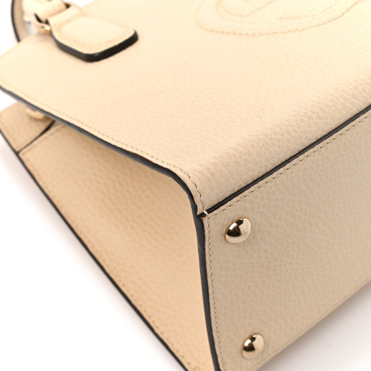 Dollar Calfskin Medium Soho Top Handle Satchel Ivoire