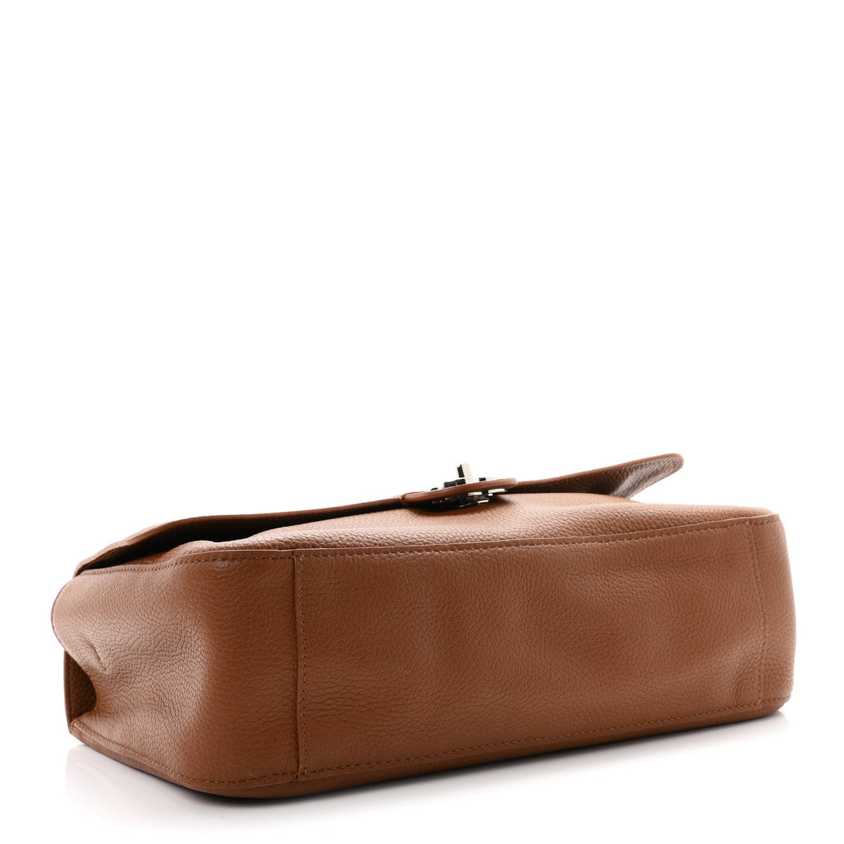 Grained Calfskin Small Souplissimo Maxi Flap Camel
