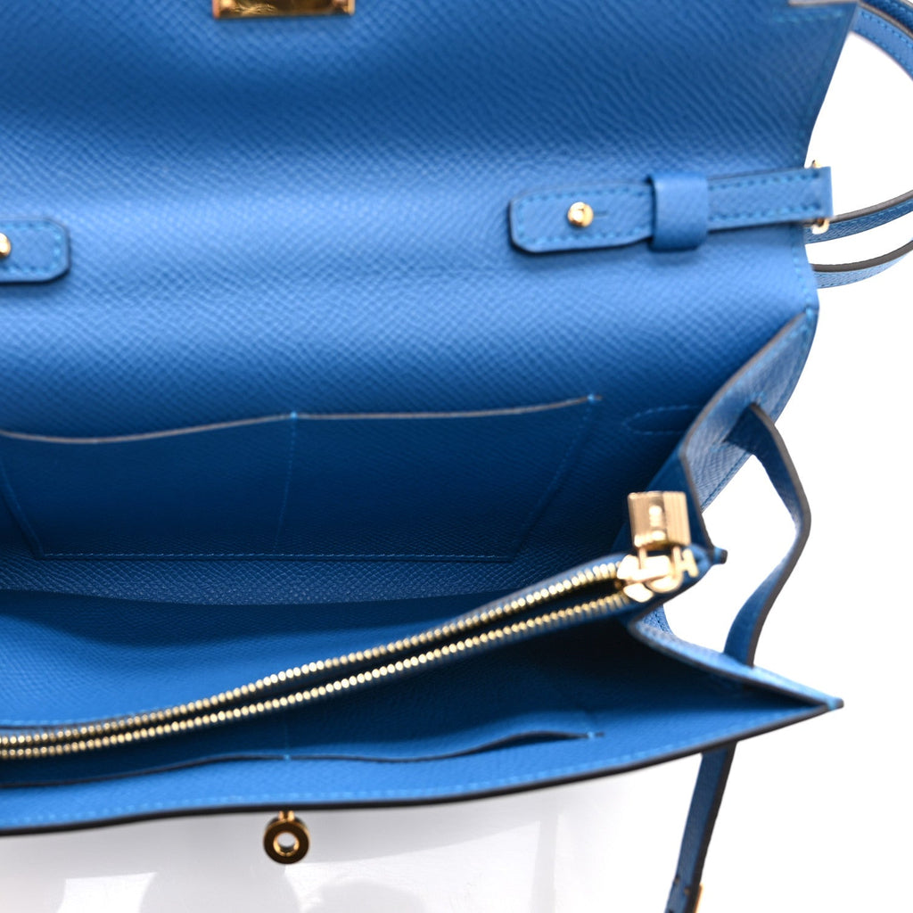 Epsom Kelly Wallet To Go Bleu Zanzibar