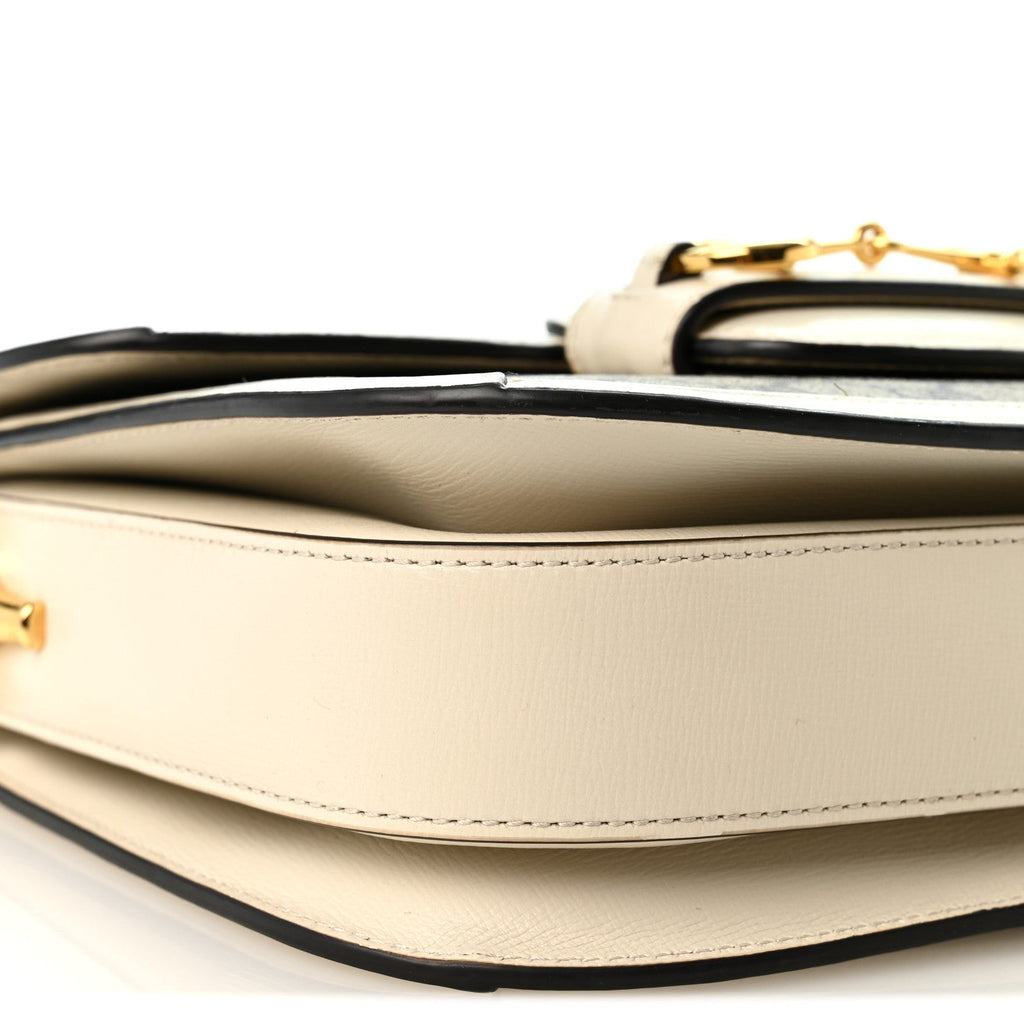 GG Supreme Monogram Horsebit 1955 Shoulder Bag Beige Mystic White