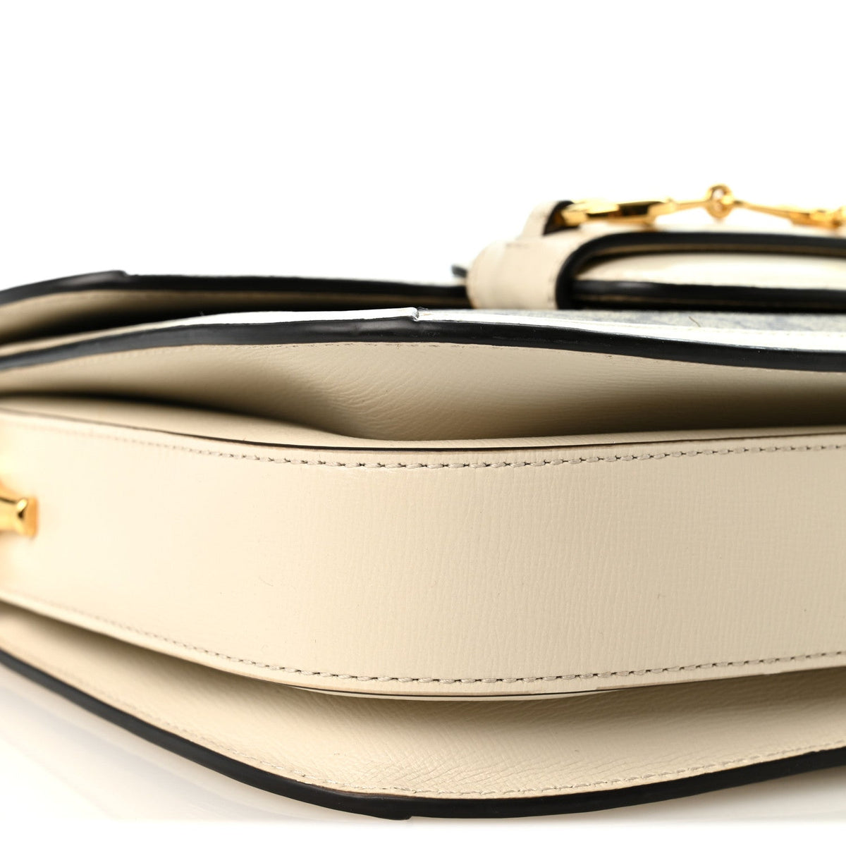 GG Supreme Monogram Horsebit 1955 Shoulder Bag Beige Mystic White